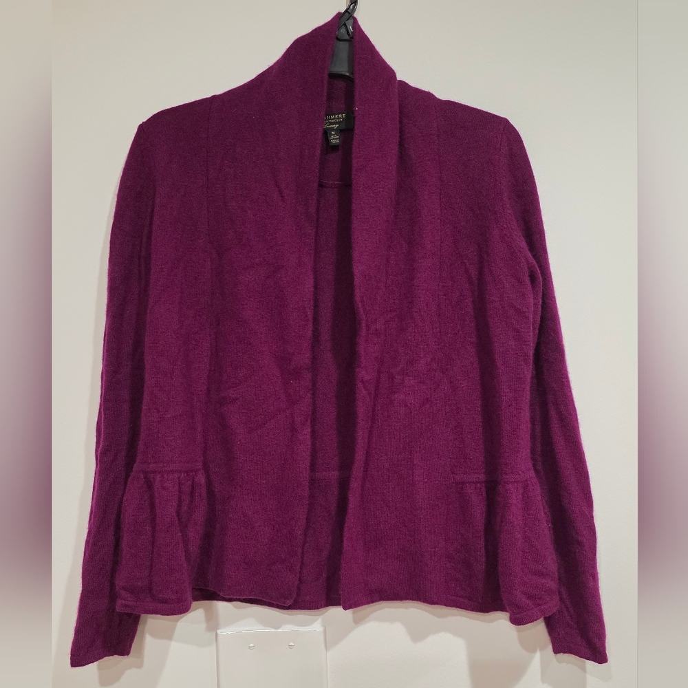 Charter Club Cashmere Purple Cardigan M
